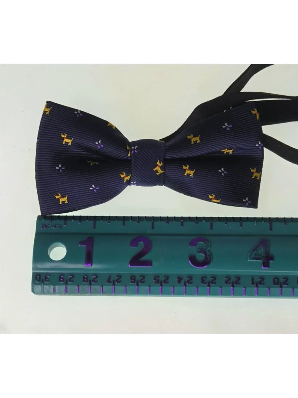 Scottish Terrier Scottie Dog Adjustable Small Bow Tie Blue Boys Or Mens